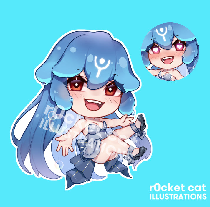 Bao the Whale | Keychain - r0cketcat Illustrations