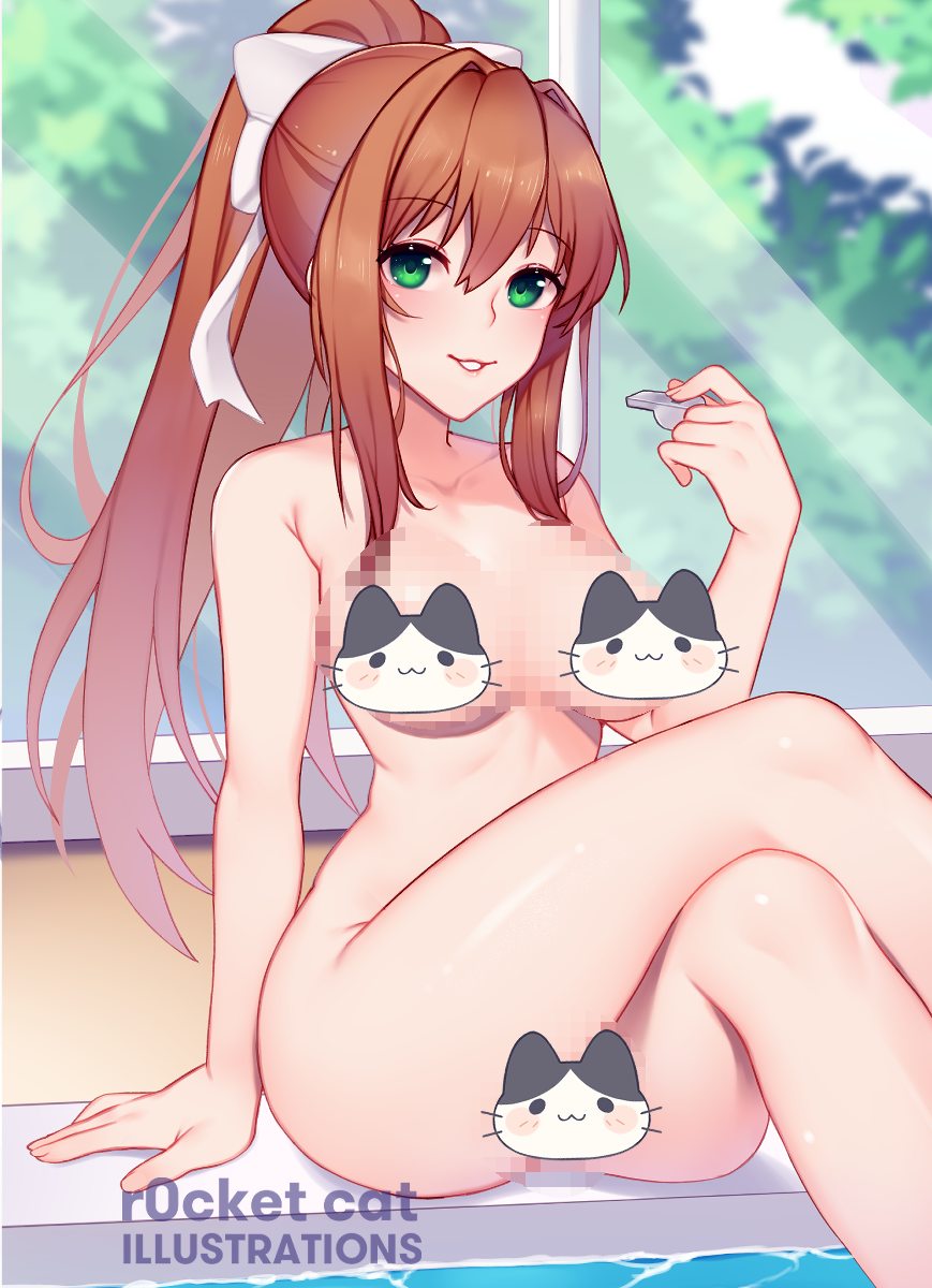 Monika Swimsuit NSFW | Print - r0cketcat Illustrations