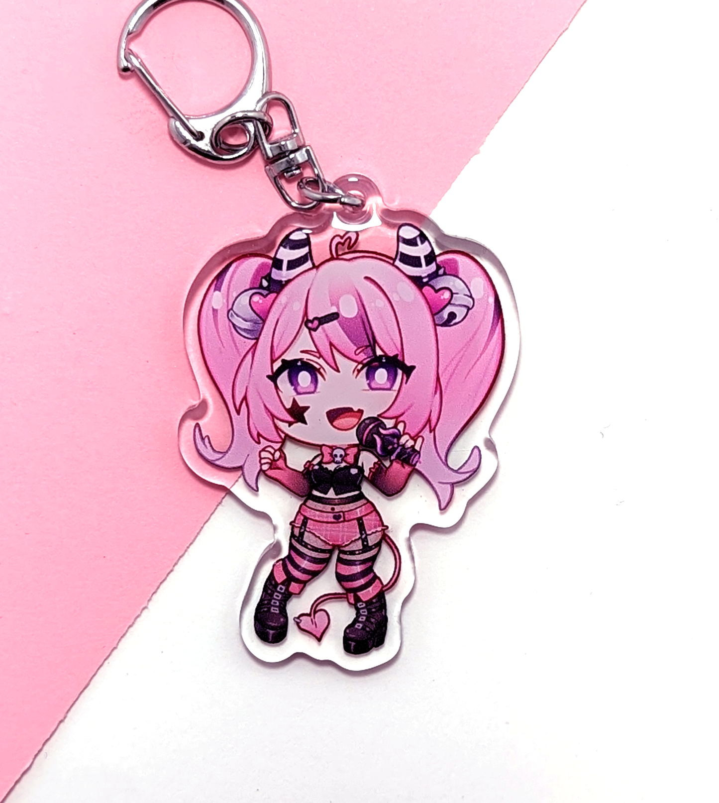 Punk Rock Ironmouse | Keychain - r0cketcat Illustrations