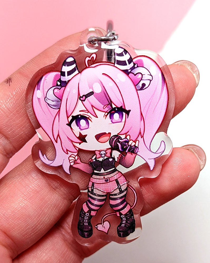 Punk Rock Ironmouse | Keychain - r0cketcat Illustrations