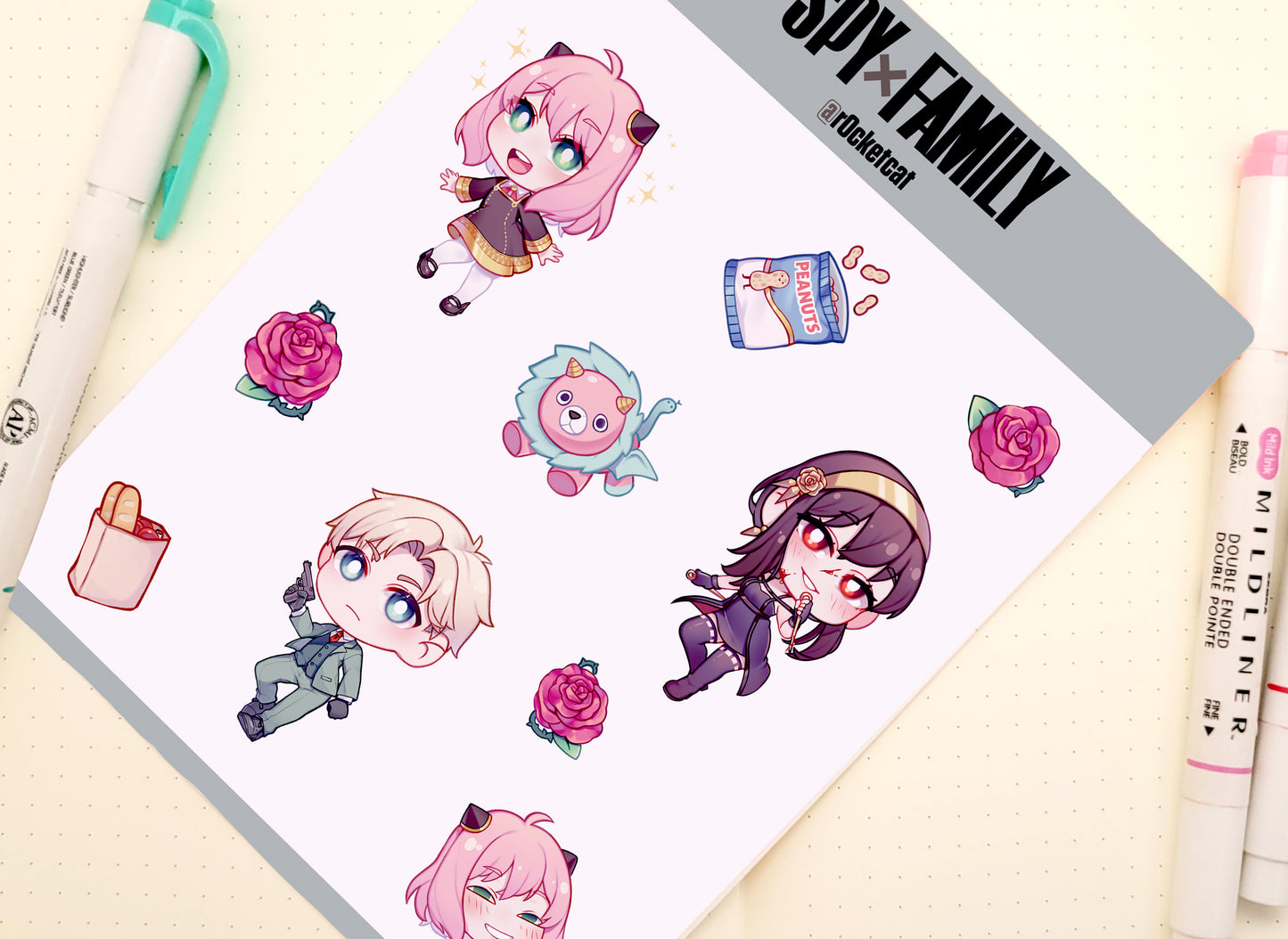 Spy x Family Pre-Order | Sticker Sheet - r0cketcat Illustrations