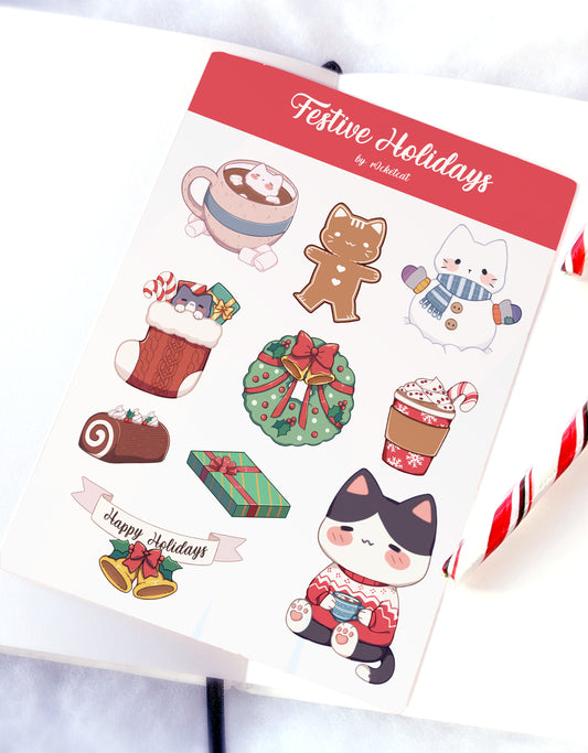 Holiday Set | Sticker Sheet - r0cketcat Illustrations