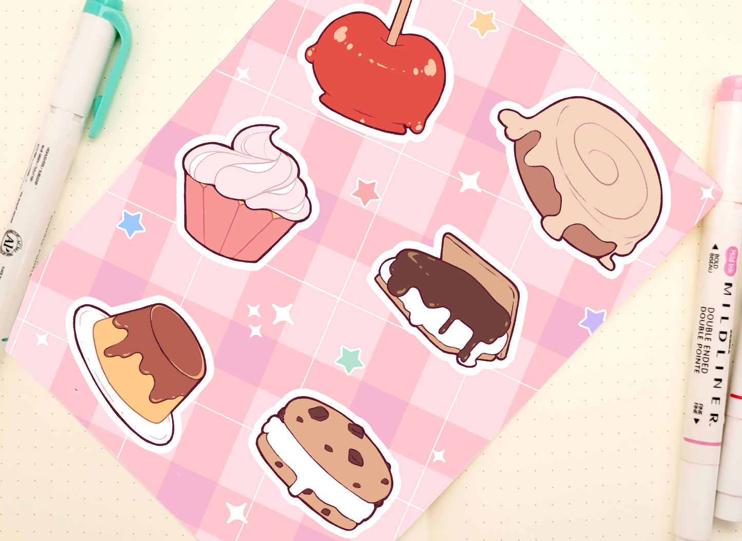 Desserts | Sticker Sheet - r0cketcat Illustrations